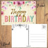 Stonehouse Collection 50 Happy Birthday Postcards, 5 Birthday Designs, 4" x 6" Bulk Postcards for Friends & Family