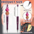 Whaline 24Pcs Halloween Beadable Pen Orange Purple Black Bead Ballpoint Pen Gel Ink Pen Retractable Writing Pens Beaded Crafting Pens with Extra Refills for DIY Office School Supplies by Whaline