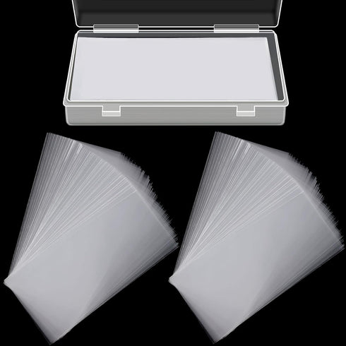 Shappy 301 Pieces Paper Money Holders with 2 Pcs Plastic Storage Case, Clear Currency Sleeves for Cash Dollar Currency