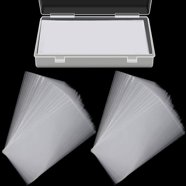 Shappy 301 Pieces Paper Money Holders with 2 Pcs Plastic Storage Case, Clear Currency Sleeves for Cash Dollar Currency