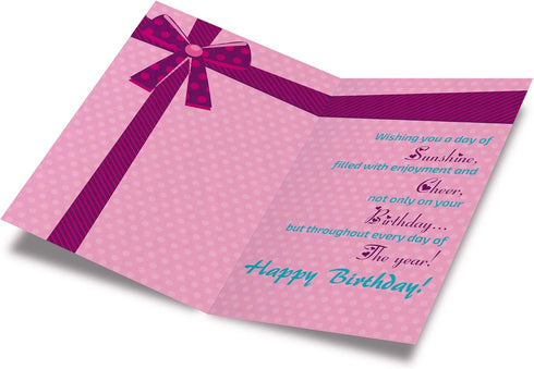 Prime Greetings Birthday Card for Sister, Eco-Friendly Thick Card Stock with Premium Envelope, 5in x 7.75in