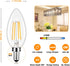 E12 LED Candelabra Bulbs 40 Watt Equivalent, 4W Vintage Candle Light Bulbs, 470Lm Warm White 2700K Edison Bulbs for Ceiling Fan, Filament Clear Glass Type B Lamp Bulbs for Chandelier (5 Packs) by Brightever