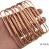 HAHIYO Paper Clips, Sturdy 4 Inches Length, 14 Pack Heavy Duty Rust Proof Reusable Metal Bright Rose Gold
