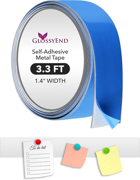 High Density Self Adhesive Metal Tape - Magnetic Bulletin Strips, Size: 1.4" X 3.3 Feet