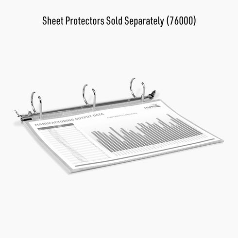 Avery Industrial Magnetic Hanging Binder Rings, 1.5 Inch Slant Rings, 3 Ring Binder Mechanism (77715)