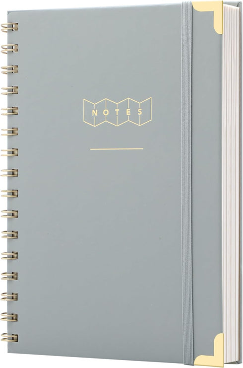 Hardcover Spiral Notebook, College Ruled, A5 Small, 5x7, 160 Pages, Aesthetic Note Taking for School