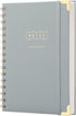 Hardcover Spiral Notebook, College Ruled, A5 Small, 5x7, 160 Pages, Aesthetic Note Taking for School