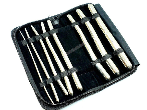 Premium German Set of 8 Hegar Dilator Sounds Set 7.5" Double Ended