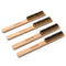 MAXMAN Brass Brush Set 4Pcs, Soft Brass Bristle Wire Brushes with 10 Inch Beechwood Handle, Metal Brush for Cleaning