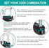 ZHEGE Gym Lock, 4 Digit Combination Padlock for Locker, School, Storage, Black