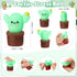 Sinload 30 Sets End of Year Students Gift for Teacher Bulk Cactus Mechanical Pencils Stress Balls Squeeze Toys