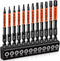 12-Pack Impact Security Torx Bit Set (T5-T40) 3-Inch Long, S2 Steel, Professional