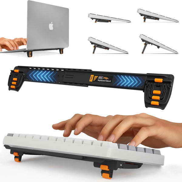ESC Flip PRO, Adjustable Computer Keyboard Stand & Portable Laptop Stand, Ergonomic Desk Stand for Keyboards