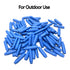 Low Voltage Wire B Connectors with Gel for Telephone Alarm Wire Crimp Bean Splice, 100pcs Wet Blue + 100pcs Dry White