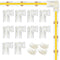 SSGP 8mm 2-Pin COB LED Strip Connector Kit - 10Pcs L-Shaped Corner Connectors