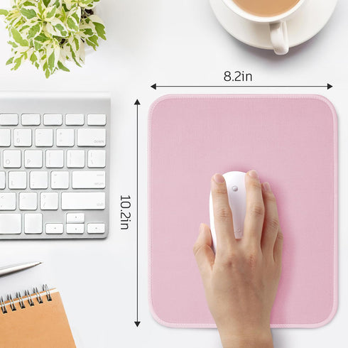 ZYAOTWQZ 10.2 8.2Inch, Pink Mouse Pad, Nice and Cute Mouse Pad, Splash-Proof Textured x Stitched Edge Non-Slip