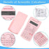 Scientific Calculators Desktop, 240 Functions, 2 Line, 10+2 Digits, Pink for Students
