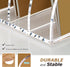 SANRUI Acrylic Desk File Organizer, 4 Vertical Compartments Clear Magazine Holder for Office Accessories Organization