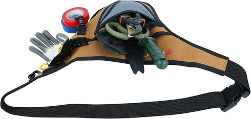 KUNN Garden Tool Waist Belt, 4 Deep Pockets Tool Apron for Gardening, Electricians, Florists, Plumbing