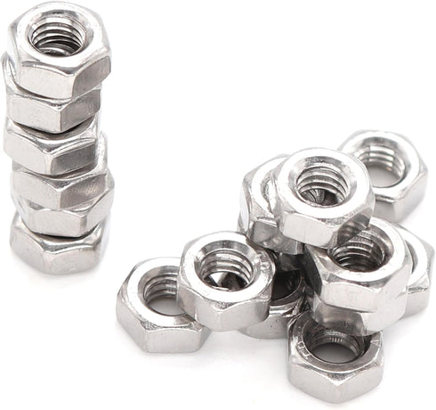 binifiMux 150 pcs M3 Hex Nuts, Stainless Steel 3mm I.D Hex Nuts for 3D Printer & Machinery, Silver