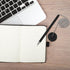 Outus 6 Pcs Clipboard Pens with Chain - Reception Counter Security Pen with Base Holder, Black Ink