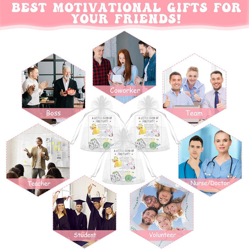 50 Set Lincia Mother Day Teacher Nurse Week Gifts Bulk Emotional Positivity Support Inspirational Card Pocket Resin