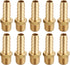 3/8 Inch Hose Barb to 1/4 Inch NPT Male Thread - Brass Air Hose Barb Fittings, 10 Piece