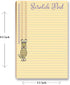 Stonehouse Collection Cat Scratch Pad, Funny Notepad with Magnet, 8.5" x 5.5" - 50 Sheets