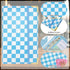 Server Book for Waitresses, Leather with Zipper Pocket, Retro Checkerboard Design Guest Check Holder Organizer