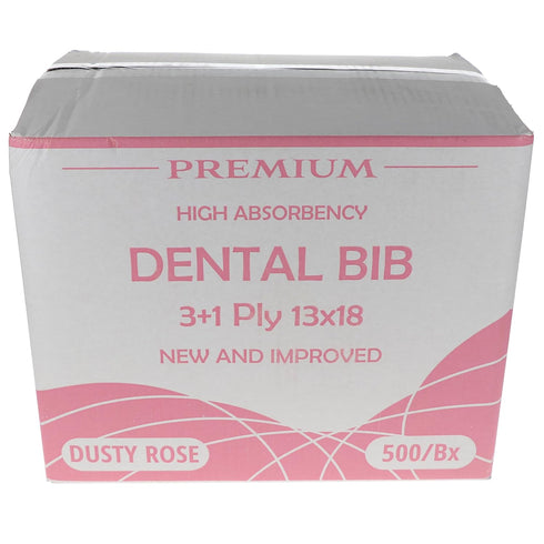 House Brand Dentistry 109233, 3+1 13" 18", 500/Bx HSB Disposable Dental Bibs, Ply for Maximum Protection, Leak-Proof