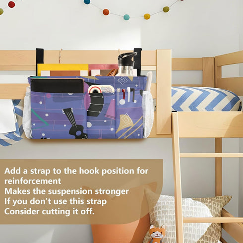 Amooorous Bedside Caddy Organizer Table Cabinet Storage Organizer for College Dorm Rooms Essentials, Hospital Bed