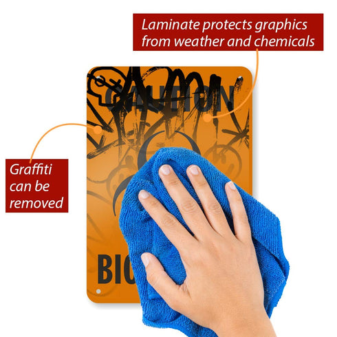 SmartSign "Caution - Biohazard" Sign | 7" x 10" Aluminum