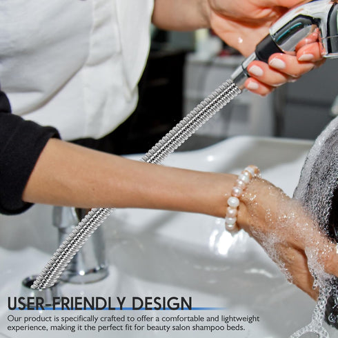 LukLoy 1/2" to 1/2" Nut Stainless Steel Shampoo Bowl Hose for Professional Salon Use, Sprayer Head Not Included