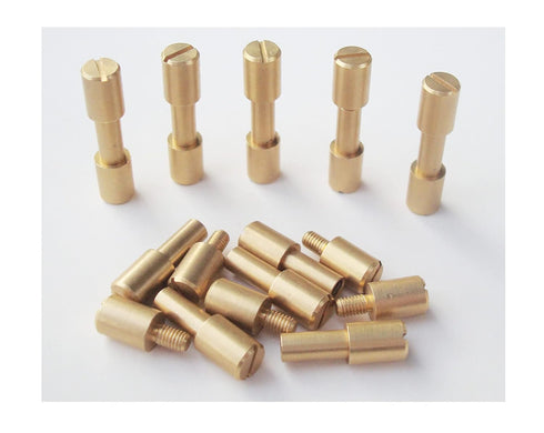 NC HAISDA Brass Corby Bolts Rivets, EDC Knives Maker Fasteners Pack of 10, 6mm