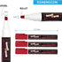 CHALKY CROWN 5 Pack Liquid Chalk Marker Pen - 6mm Reversible Tip for Chalkboard Signs, Windows, Blackboard, Glass (Red)