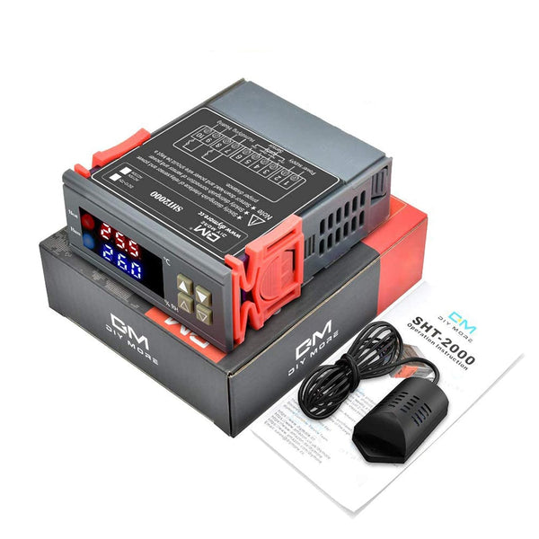 diymore Digital Temperature Controller, Temperature Humidity Controller, Thermostat AC 110V-230V 10A, Digital LED