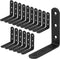 16 PCS Black L Brackets for Wood, 4" x 4" Corner Bracket