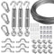Globe String Light Suspension Kit, Outdoor Light Guide Wire, 150ft Transparent PVC and 304 Stainless Steel Wire Cable