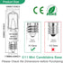 JDE11 120V 50W Bulb E11 Bulb), T4 4 Pack E11 Bulb 2700K Dimmable TAIYALOO Halogen (Replacement LED Mini Candelabra