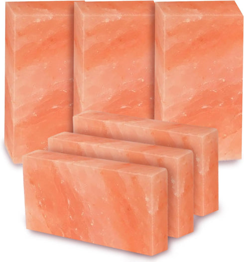 Himalayan Pink Salt Tiles & Bricks - 8"x4"x1" for Spa, Sauna- Pack