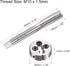 uxcell M10 x 1.5mm Metric Left Hand Tap and Die Set, Machine Thread Screw Tap with Round Threading Die, Tap & Die Kit for Nut Screw Bolt Thread Repair