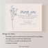 5.5x4.25 (A2) Folded Funeral Thank You Cards, Simple Blue Wildflower Personalized Sympathy Thank You Cards