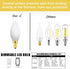 E12 Bulb 6W E12 Bulb 60 4000K AC120V 600LM Dimmable B11 Pack 6 Frosted led Equivalent Candelabra watt Daylight Matt