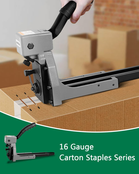 meite 16GCS34 16 Gauge 1-3/8" Crown Copper Coated Carton Closing Staples, 1600 PCS/BOX