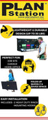 Plan Station (WS3700) Mini Portable Standing Desk, Workbench, Work Station, Storage for Jobsite, Garage, Office, Shop
