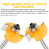 yqlbgprj Set 6 1/4-Inch 4Pcs (1/8"3/8" 1/2" 1/2" 1/4" Rabbeting Router Bit with Bearings, Shank, Bits to Height)