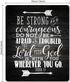 Inspirational Quote Rustic Black Wood Mouse Pad, Christian Bible Verses Joshua 1:9, Positive Motivational Quotes