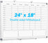 White Board Dry Erase Board for Wall, 24" x 18" Magnetic Calendar with Hourly Time Slots, Double-Sided for Office,
