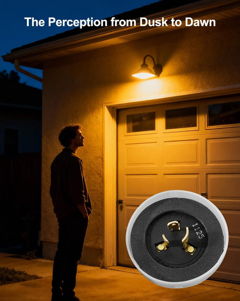 Wusquvy 120-Volt Lock Photocontrol Outdoor Lighting Control Sensor, Dusk to Dawn Sensor Compatible with Incandescent
