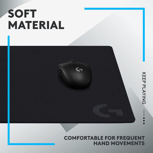 Logitech G 640 Large Cloth Gaming Mouse Pad, Optimized for Gaming Sensors, Moderate Surface Friction, Non-Slip Mouse